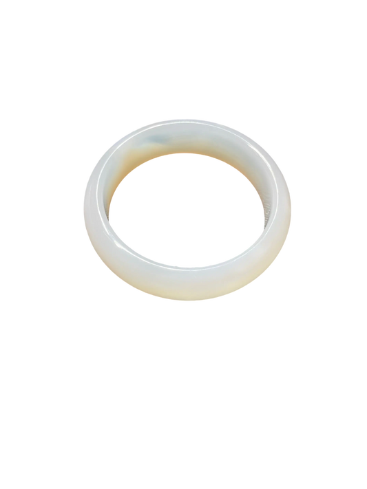 White Noble Consort Hard Agate Bracelet