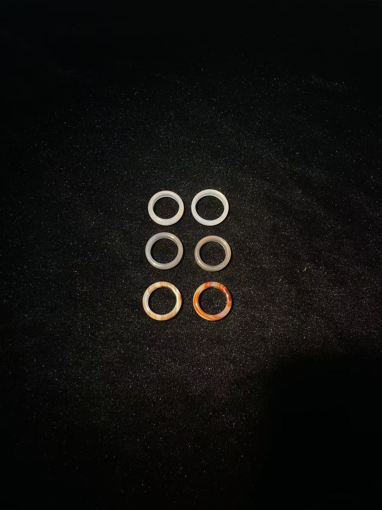 Pure natural agate ring