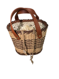 Hand-Woven Jute Tote Bag - Handmade Eco-Friendly Reusable Shoulder Bag for Daily Commute