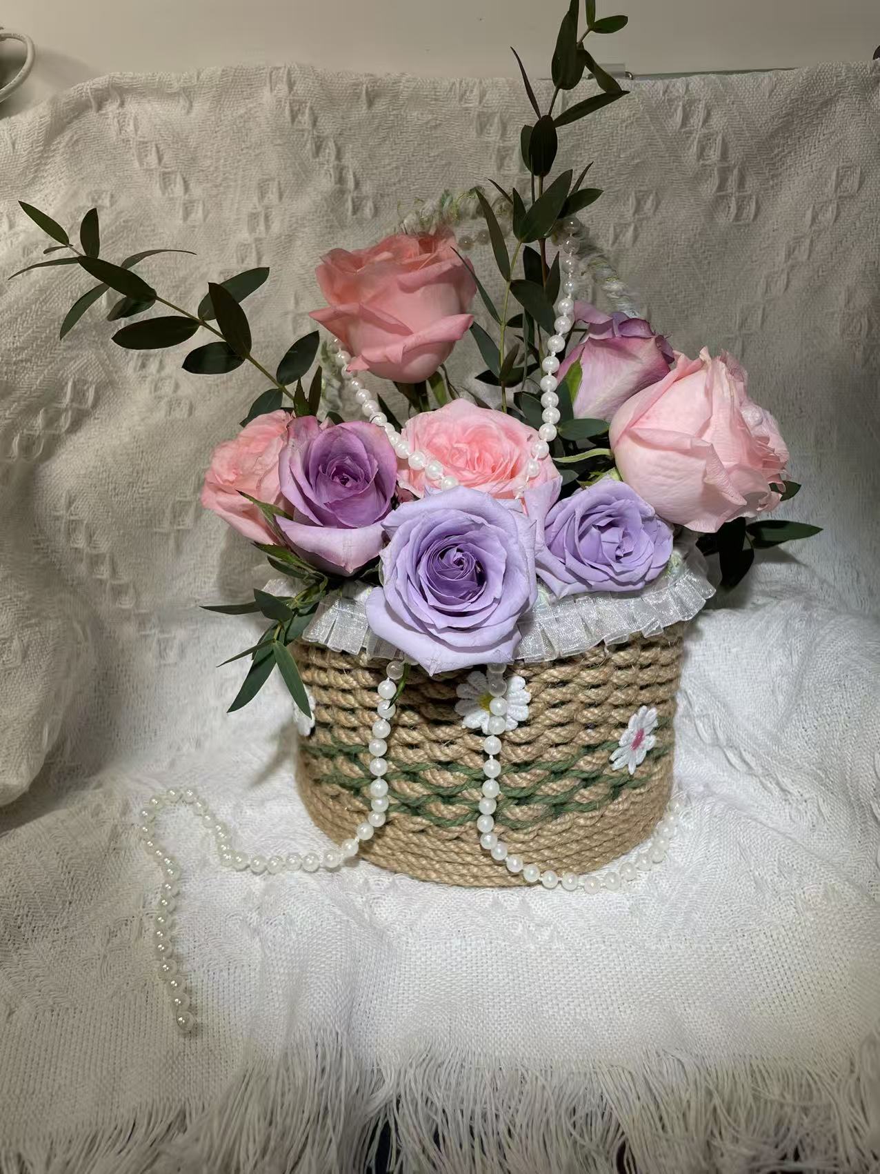 Hand-Woven Jute Wall Basket | Multi-Purpose Storage