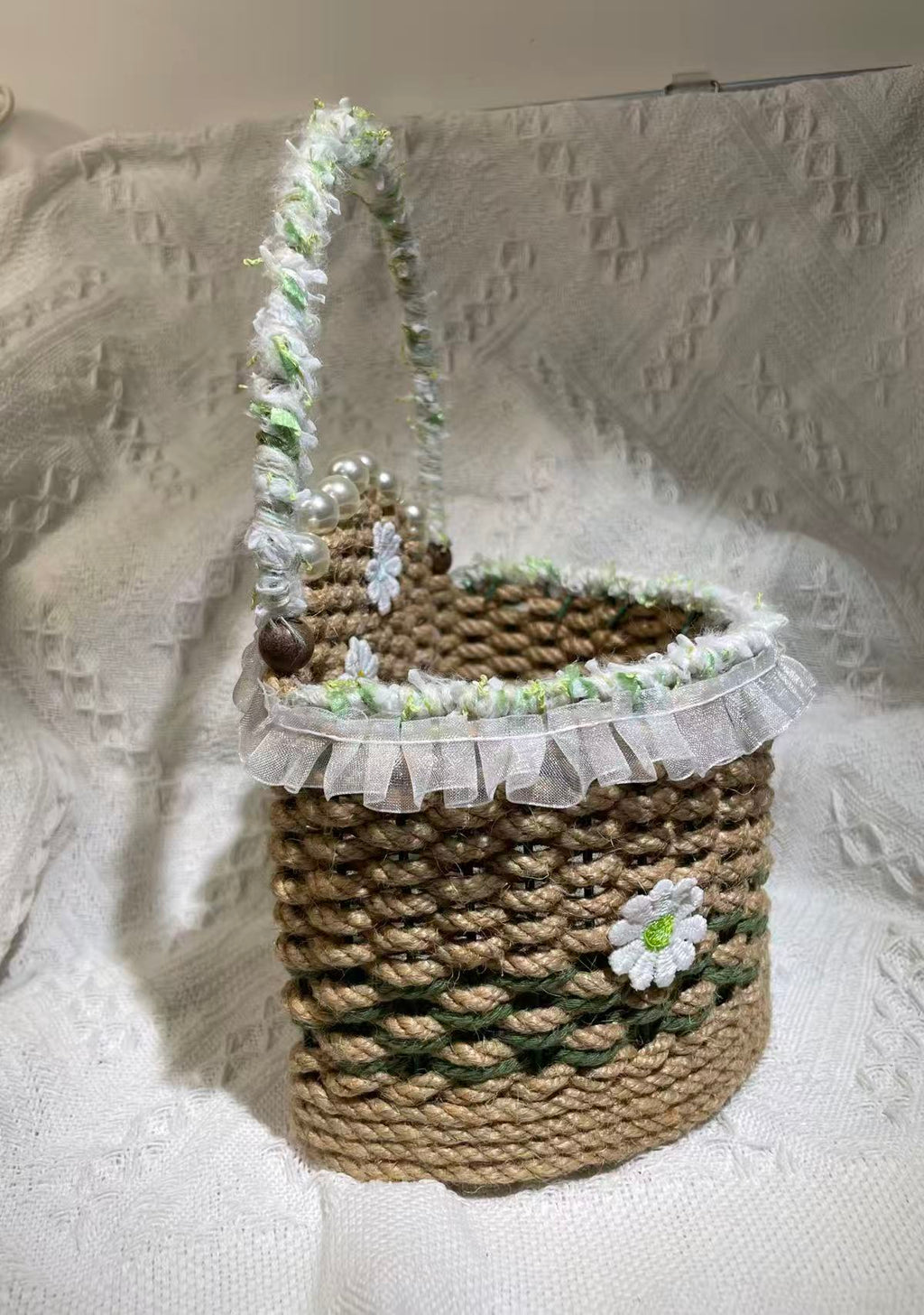 Hand-Woven Jute Wall Basket | Multi-Purpose Storage