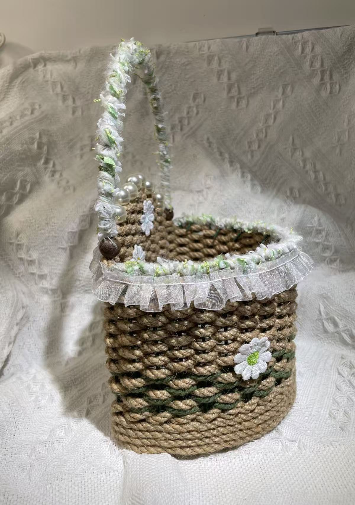 Hand-Woven Jute Wall Basket | Multi-Purpose Storage