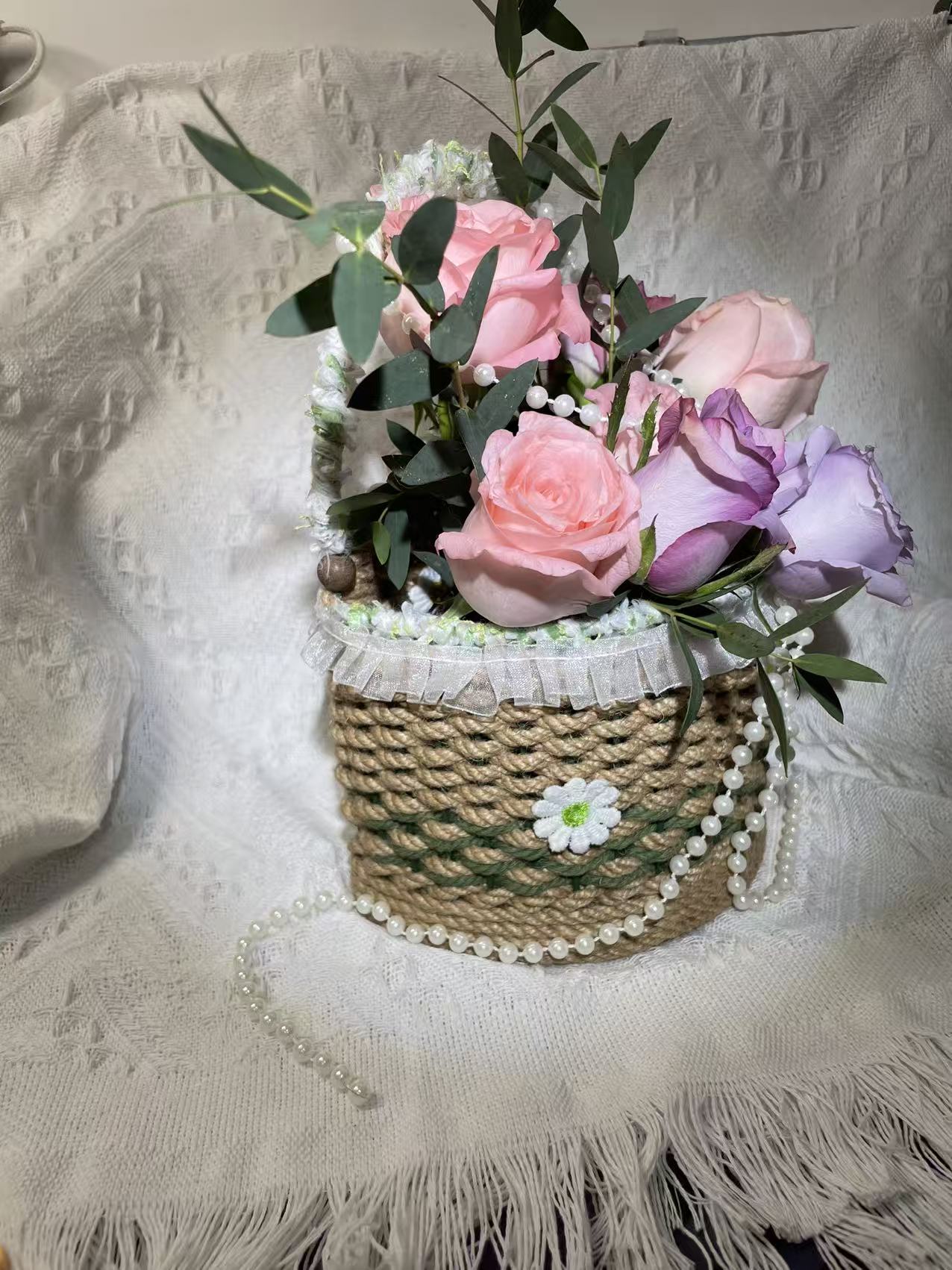 Hand-Woven Jute Wall Basket | Multi-Purpose Storage