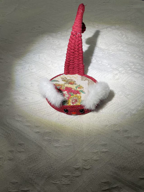 Hand woven cat shaped phone holder