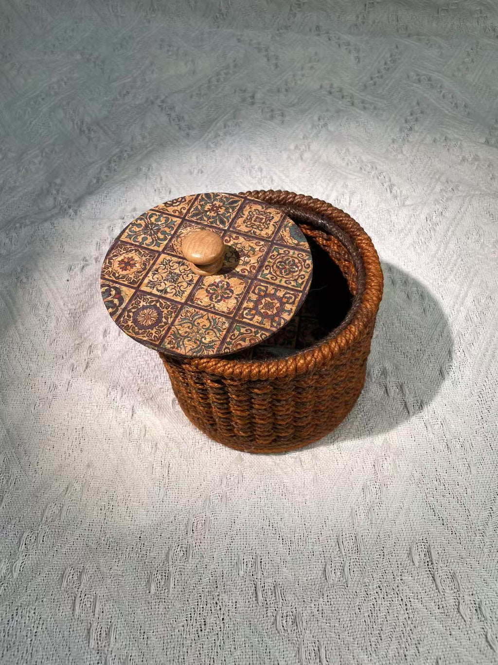 Hemp rope handicraft weaving storage box